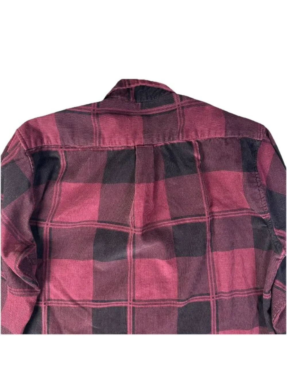 Polo Ralph Lauren Men’s XL Slim Oxblood Plaid Corduroy Button Up Shirt Tartan